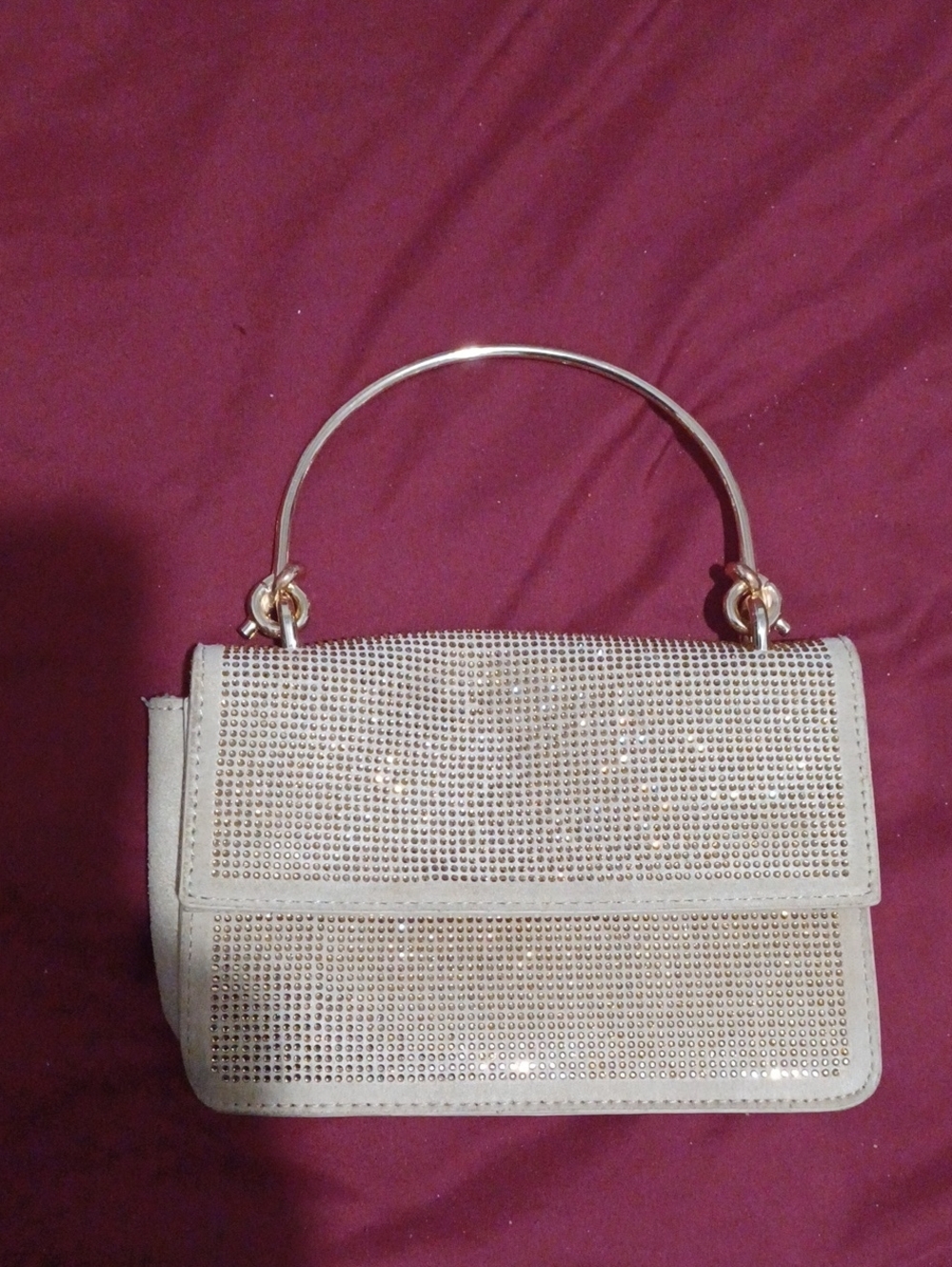 Like Dreams Beige/Gold Accent Women's Crossbody Bag